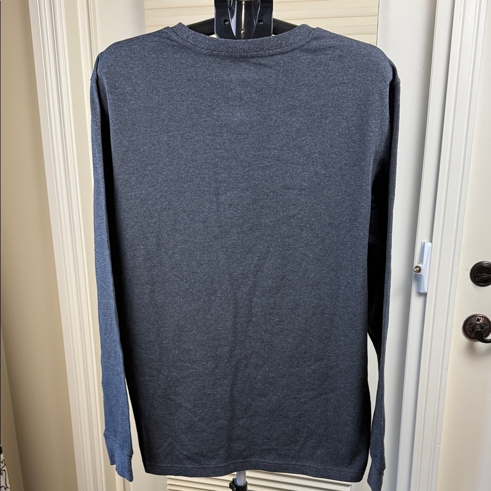 Hurley Long Sleeve Crewneck Shirt Mens XL Dark Gray Casual Cotton Blend - Picture 2 of 7